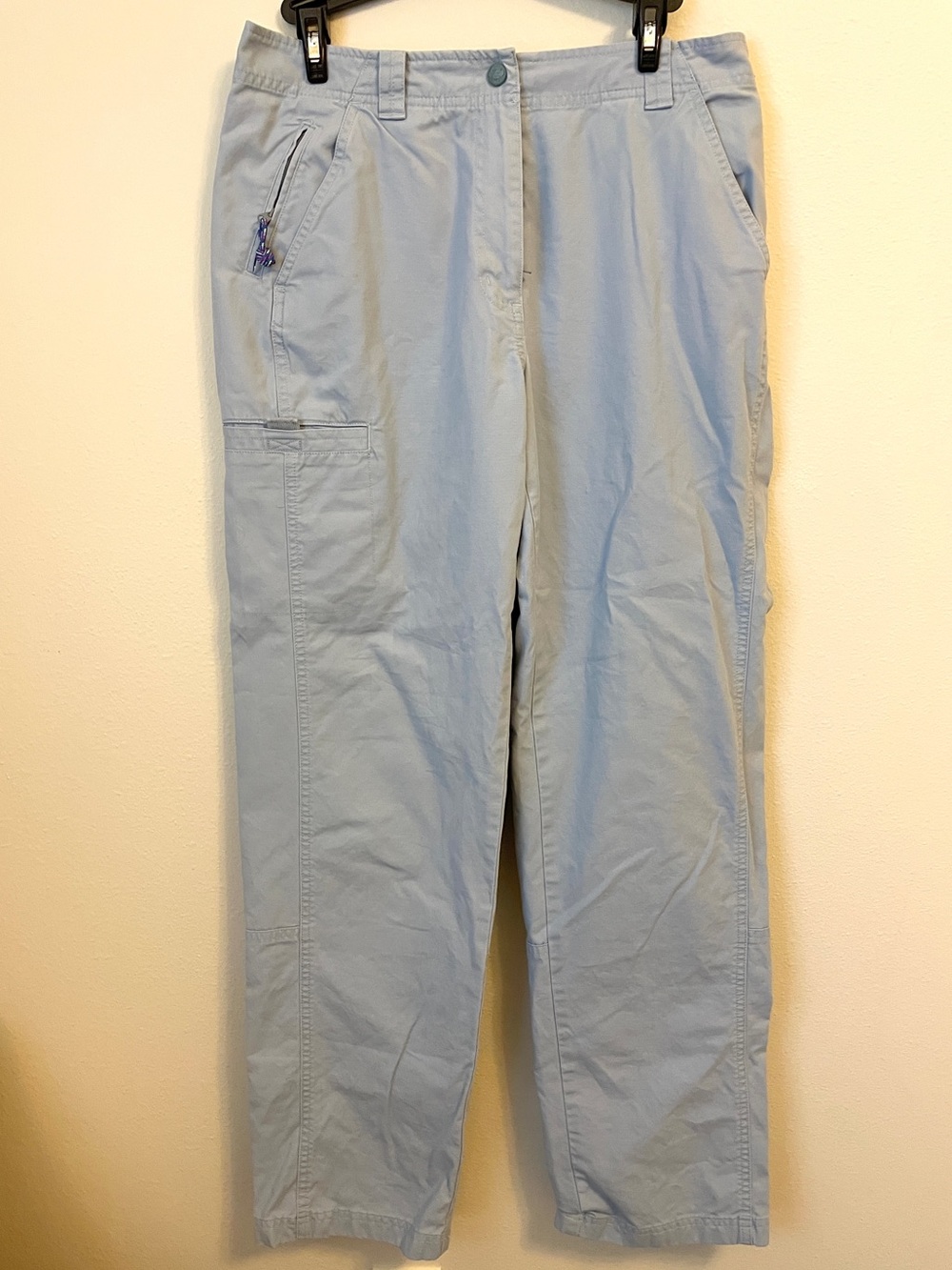 L.L.Bean - Light Blue Utility Pants - Cargo Outdoor Travel Hiking - Size 10 Tall